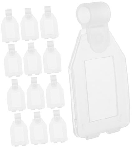 PRETYZOOM 20 Stück Preisschilder Transparent Preisetiketten Mit Schnellverschluss Klein Etiketten für Schmuck, Supermärkten, Einzelhandelsgeschäft