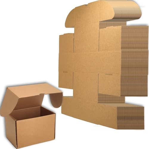 Cenoid 25 kartonger för postlådor 15 x 10 x 10 cm bruna kartonger små presentförpackningar med lock