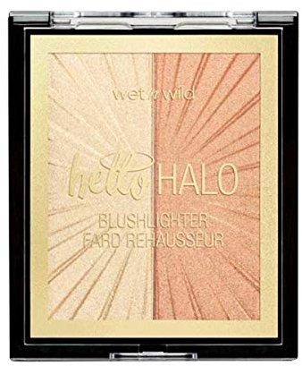 Wet n Wild, MegaGlo Hello Halo Blushlighter, Rouge und Highlighter Duo, weiche und anpassbare reflektierende Schattierungen, Perlglanzpigmente, für strahlend schöne Haut, Vegan, I Met Someone