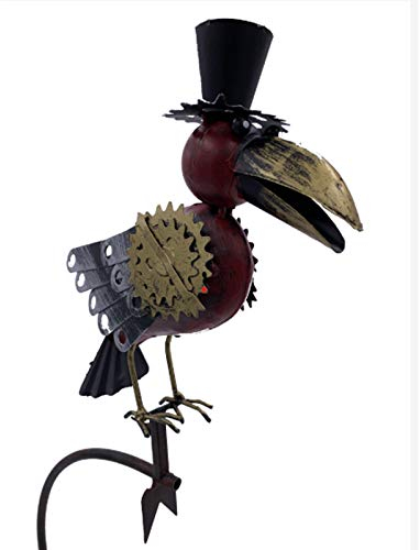 Esschert Steampunk Rocker Vogel mit Zylinder