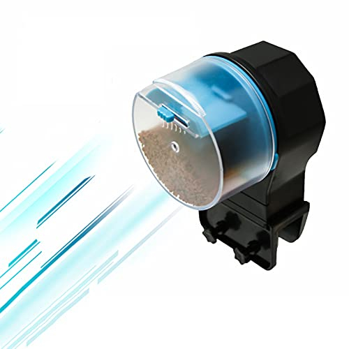 Holzsammlung Intelligent Auto Aquarium Fischfutterautomat, Aquarium Timer Futterautomat, Programmierbarer Fischfutterspender (Blau)