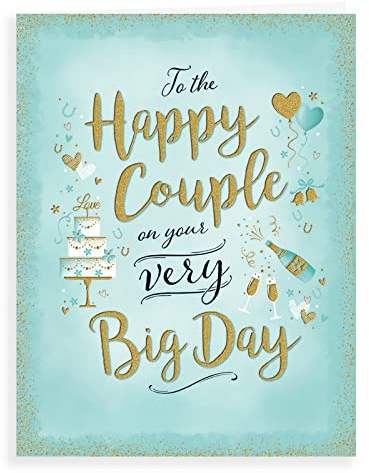 Piccadilly Greetings - Tarjeta Felicitacion Boda, Tarjeta de boda (20,3 x 15,2 cm)
