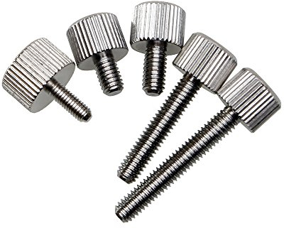 YINRUISCREW Rändelschrauben Daumenschraube Rändel mit achsparallelen Rillen Edelstahl 20 Stück M2 Vis à Moletées, Acier Inoxydable, 20 pièces (M2 x 10 mm)