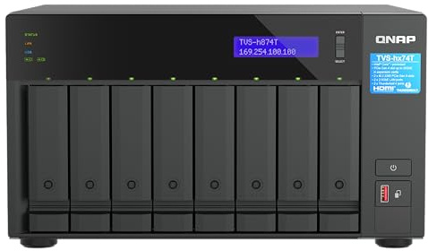 QNAP TVS-h874T-i7-32G, 8-bay Thunderbolt 4 NAS, Intel Core i7 CPU, 32GB RAM
