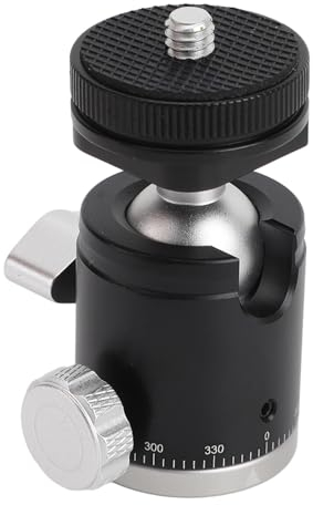 Mini Rótula de Bola, Rótula de Bola de Trípode para Cámara Giratoria de 360° con Tornillo de 1/4 pulg., Soporte de Zapata Fría, para Teléfono Móvil, Soporte para Micrófono en