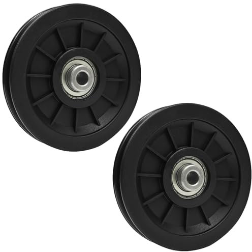 Topfinder 110mm Gym Pulley Wheel, Multi Gym Pulley Wheels Heavy Duty Cable Machine Wheel for Home Gym, 2Pcs