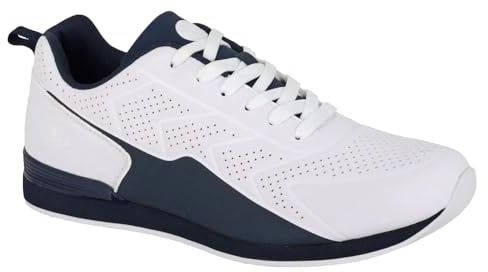 Dek T775GC-10 Mens Bowling Shoe White/Navy Size 10