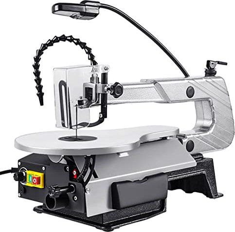 Wood Cutting Machine 16 inch Desktop Scroll Saw, Household Multifunctional, Adjustable Table Saw, Two-Direction Variable Speed with Work Light for Woodworking