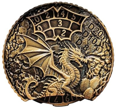 Metal Dragon Roulette Dice, Metal Spinner Dice Metall Spinner Tärningsset | Smooth Rotation Action Spinner Dice för kortspel, Steampunk-temaspel, rollspel