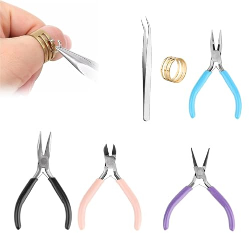 Alicat alicates para joyería, redondos y curvados, cortadores de alambre y abridor de anillos