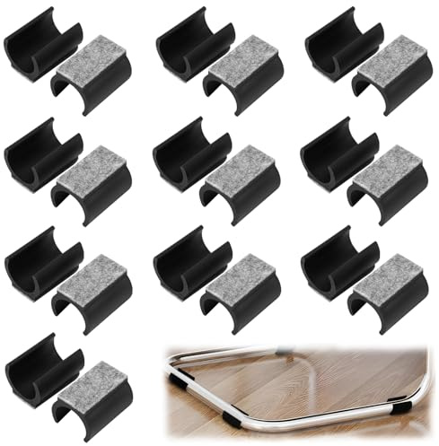 20 Deslizadores De Fieltro para Columpios, 20 Unidades con Superficie Deslizante De Fieltro Que Absorbe El Ruido, Diámetro 24-25 MM para Sillas Oscilantes