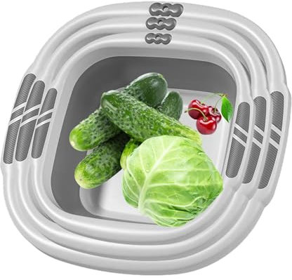 Fällbart badkar - Platsbesparande Tvättställ | Bärbar Ansiktstvätt Frukt Fötter Kläder Blötläggning Camping Tvätt