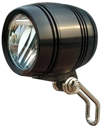 SZKIRNO Bike Front Head Light Lamp for HUB Dynamo with Rearlight Cable Compact Bright Taillight Bicycle Flashlight Cycling Accessories(Black)