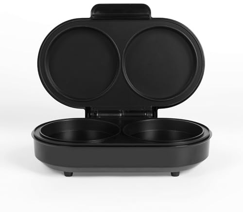 Salter XL Dual Omelette Maker – Plaques de cuisson antiadhésives, Cuiseur d'œufs double, Prépare 2 omelettes, Pas besoin de retourner, Cuisinez avec peu ou pas d'huile, Nettoyage facile, 850W