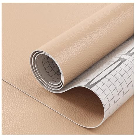 Ecopelle Adesiva Kit Di Riparazione In Pelle Beige Per Mobili, Nastro Adesivo In Pelle Autoadesivo Tagliabile, Adesivo In Vinile Per Tappezzeria, Divani, Sedili Auto(200X20cm)