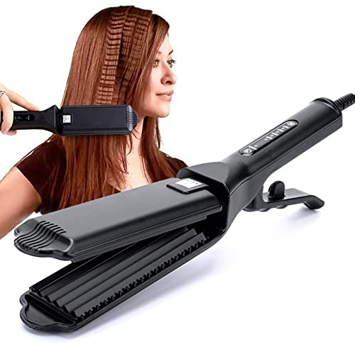 Corrugated Iron Hair Corrugation Anti-Scald Hair Crimper Irons Fluffy Wave Iron Width Plate Styling Tools 110-220 V