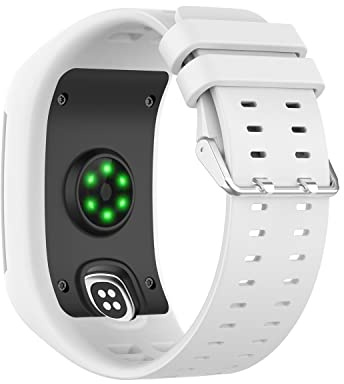 yanghongyua Silikonarmband für Polar M600, mit Werkzeugen und Befestigungselementen, Armband mit Metallschnalle für Polar M600. (Weiß)