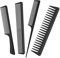 Jaimela 4 Pièces Ensemble de Peigne à Cheveux, Peigne à Dents Larges, Peigne Queuem, Peigne à Cheveux en Fibre, Antistatique Résistant à la Chaleur, Convient Aux Hommes et Aux Femmes