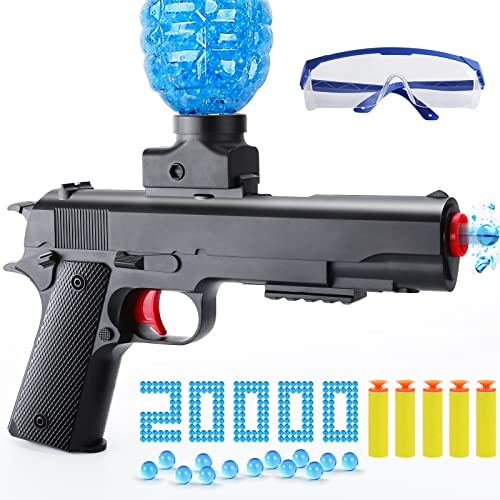 Funthy Gel Gun Blaster, automatische Kugelpistole mit 30.000 Munition, M1911 Pistole, elektrisches Spielzeug, Aktivitäten im Freien, Schießteam-Spiel für 12+ Erwachsene Jugendliche