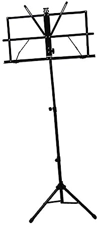 Abaodam Musikständer Mit Teleskopdesign Ausziehbarer Notenständer Mit Dreibein Für Große Notenblätter Und Stabiles Halten Mit Flexibler Notenklammer