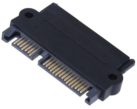 Wizoowip Adaptateur de Disque Dur SAS vers Sata, Transfert de données Plus Rapide, Disque Sff-8482, 22 Broches, Angle de 180 degrés Noir