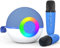 Karaoke Machine for Kids Adults, Toys with wireless microphone Mini Portable Bluetooth Speaker with 5 Voice Changing Effects & LED Light, Christmas Birthday Gifts for 4-12 Girls Boys (Blue-2 Mics)