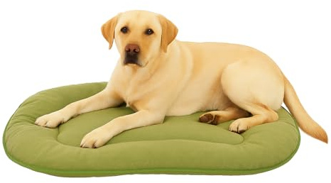 Flamingo Hundekissen - Katzenkissen - Hundekissen oval - Hundekissen Grosse Hunde 77 x 54 cm Hundekissen Firenze Dünn Oval Grün