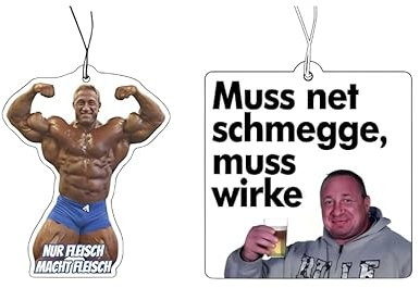 2× Lufterfrischer mit Markus Rühl Motiv, Duftbaum Auto, Auto Lufterfrischer, Car Air Freshener, Duftanhänger Auto, Auto Tuning, Lustiger Auto Duftspender