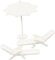 HEMOTON 1 Satz Mini-Hausverzierung Beach Chair strandkorbwerk Beach Party Dekoration puppenhaus deko sonnenschirme für Strand Miniatur-Puppenstuhl-Requisite Mini-Strandkorb-Modell Abs Weiß