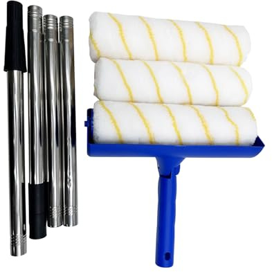 Ylnailky Kit Rullo Verniciatura | Kit di Attrezzi per Pittura,Utensile Ergonomico con Allungabile per Pittura Pareti Soffitti Ristrutturazione Casa Decorazione Interni Progetti Artistici