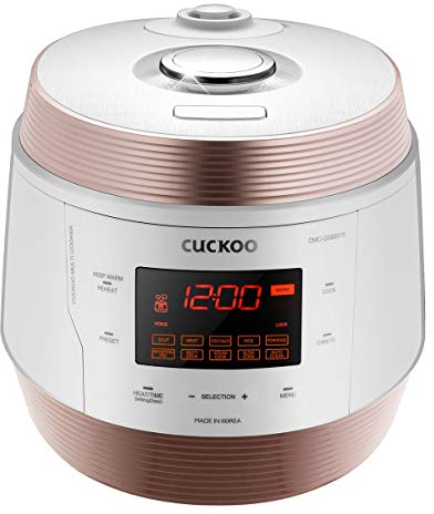CUCKOO CMC-QSB501S ICOOK Q5 Premium Dampfdruck Multikocher 4750ml | 8in1 Multifunktionsgerät | Sprachnavigation | 3D Heiztechnologie | Warmhaltefunktion | Edelstahl-Innentopf mit Antihaft-Beschichtung