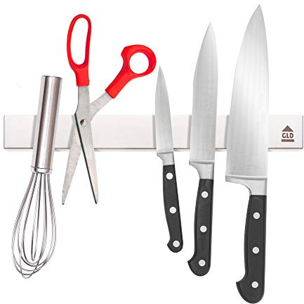 GLD - Barra de Cuchilla Magnética (40 cm), Portacuchillas, Acero Inoxidable