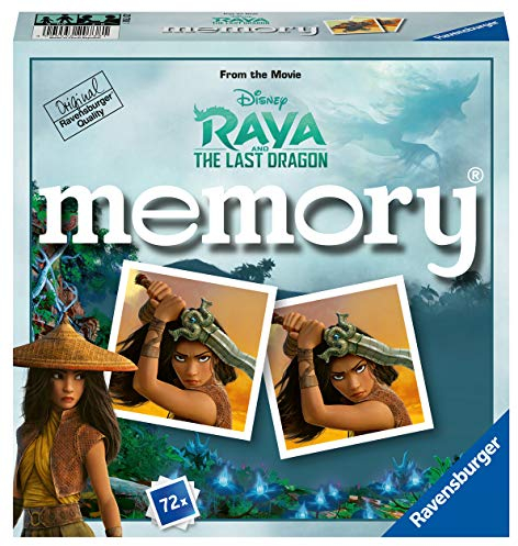 Ravensburger 20738 - Disney Raya and the last Dragon Memory, der Spieleklassiker für alle Raya Fans, Merkspiel für 2-8 Spieler ab 4 Jahren