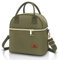 Hafmall Doppelschicht Isolierte Lunch Taschen, 9L kleine Kühltasche für Damen Herren, Mittagessen Tasche mit Verstellbarem Schultergurt, Thermotasche für Arbeit Schule (Grün)
