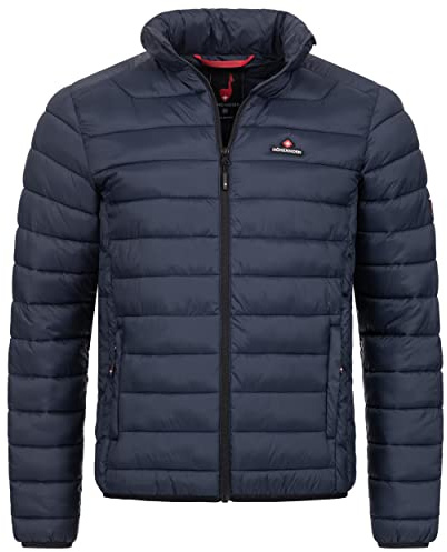 Höhenhorn Balmhorn Chaqueta acolchada con capucha para hombre, chaqueta de entretiempo, azul oscuro., M