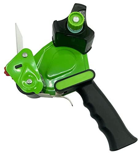 WELSTIK Packband Handabroller ECONOMY, robuster Abroller für Paketbänder,Profi-Qualität,Für Klebebänder mit bis zu 5CM Breite 150M Lang, Grün