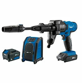 Draper 94796 D20 20V Pressure Washer, D20 20V Wireless Speaker with 1x 2Ah and 1x 3Ah