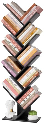 Hoctieon bibliotheque Arbre à 10 étages, 10 étagères, bibliotheque Livre indépendante,Etagere Livre d'exposition pour, étagères de Rangement pour Livres pour Bureau à Domicile, Salon,Noir