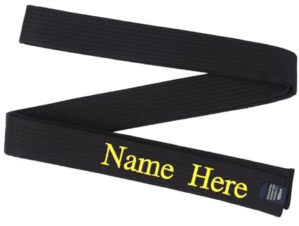Dinikally Personalised Embroidery Name Belt for Karate Martial Arts Belt, Taekwondo, Judo, BJJ (1pcs)