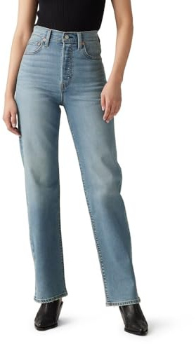 Levi's Women's Ribcage Straight Full Length Jeans, (New) Ringing Bells, 32