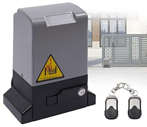 HINOPY - Elektrischer Schiebetorantrieb, 370W Toröffner 600kg Torantrieb Schiebetor Tor Antrieb Sliding Gate Opener mit 2 Fernbedienungen