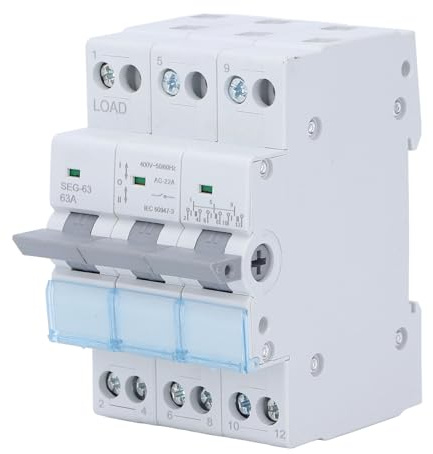 DC Trennschalter, 3P 63A 400V Dual Power Trennschalter PV Array DIN Leistungsschalter für Solarstromanlage