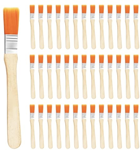 40 Stück Pinsel Klein,Lasurpinsel,Flachpinsel,Borstenpinsel Set,13.5Cm Pinsel Lack,Lackpinsel mit Holzgriff für Pinsel Farben Kunst Malerbedarf Lacke Malerei DIY Streichen Von WäNden