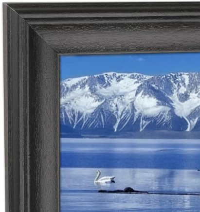 ZZFQXZ Marco de fotos de 7 x 30 pulgadas, marco de fotos de madera maciza negro de 7 x 30 pulgadas, marco panorámico de 7 x 30 pulgadas, incluye accesorios para colgar (F23B730)