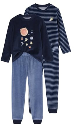 VERTBAUDET Lot de 2 Pyjamas garçon Velours Espace Marine 10A