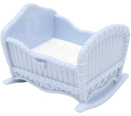 Replacement Part for Collectible Fisher-Price Loving Family Grand Manor Dollhouse T4692 - Replacement Blue Baby Doll Rocking Cradle