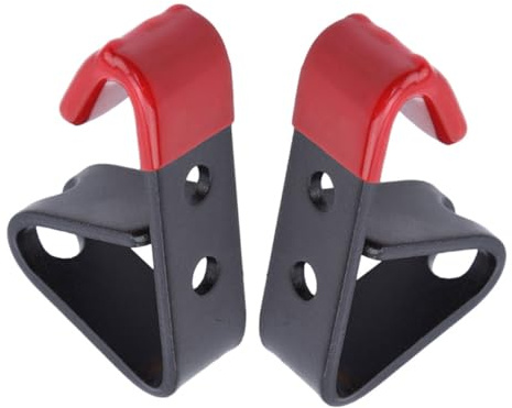 DOITOOL 2 piezas Gancho para Colgar Ruedas Dobles Resistentes para Garaje y Taller Soporte de Exhibición de Llantas Montado Pared Gancho de Almacenamiento para Neumáticos de Coche de Rojo