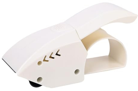 ERYUE Slitstark Tejpskärare med Anti-reverseringsdesign, Idealisk för Förpackning och Frakt, vit/blå (Vit)