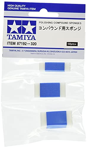 Tamiya Set of 3 Polishing Compound Sponges for Model Kit Finishing