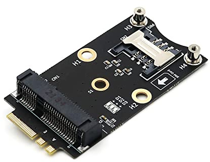 Mini PCI-E to M.2(NGFF) Key A/E Adapter with SIM Card Slot